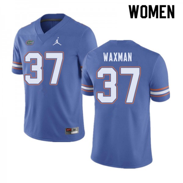 Jordan Brand Women #37 Tyler Waxman Florida Gators College Football Jersey Blue